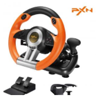 Volante para juegos PXN V3III PS4, volante de carreras para PC de 180 ° y vibración de motores duales